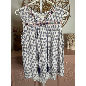 Women's Caffe Marrakech Tank Top‎ S White Blue